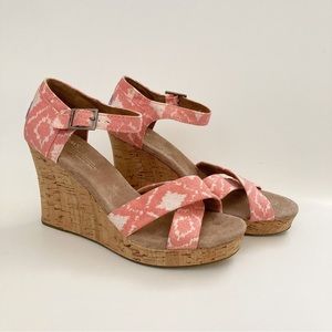 Toms Sienna Cork Wedge Sandals